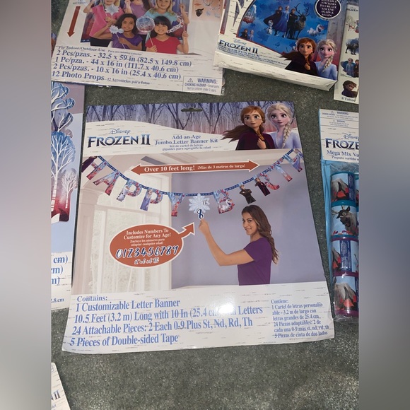 Disney Frozen Celebration birthday party Kit with Blue and Purple Accents